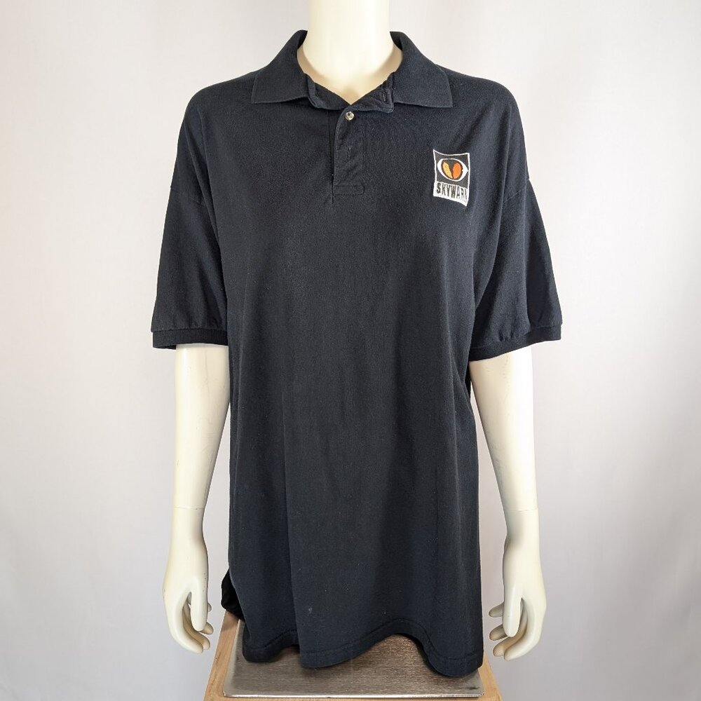 Skywarn black polo shirt